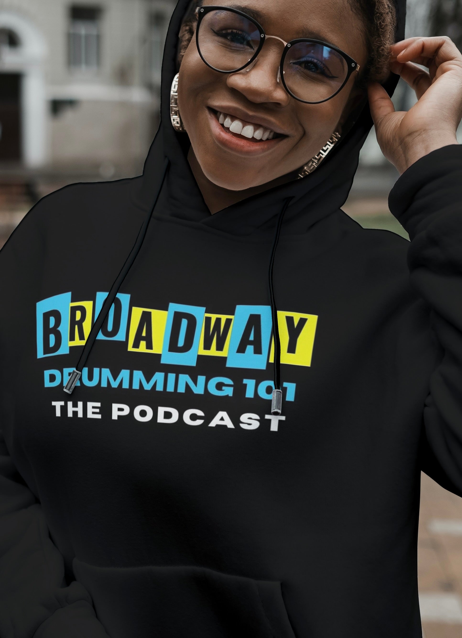 Podcast Black Hoodie Sweatshirt